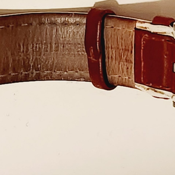 MOSCHINO MW0005 Unisex -I FEEL DANDY Red and White Dial and Leather Strap WATCH - Picture 8 of 14